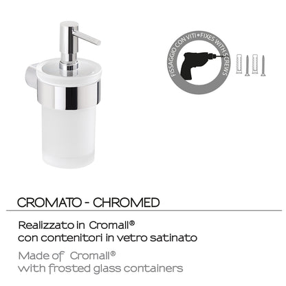 Dosasapone a muro con erogatore di Gedy serie Pirenei - Cromato by CeramicStore | Lo specialista del tuo bagno