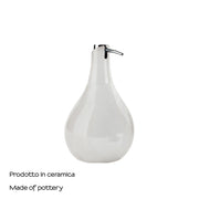 Dosasapone in ceramica con erogatore in plastica cromata Gedy modello Azalea - Bianco