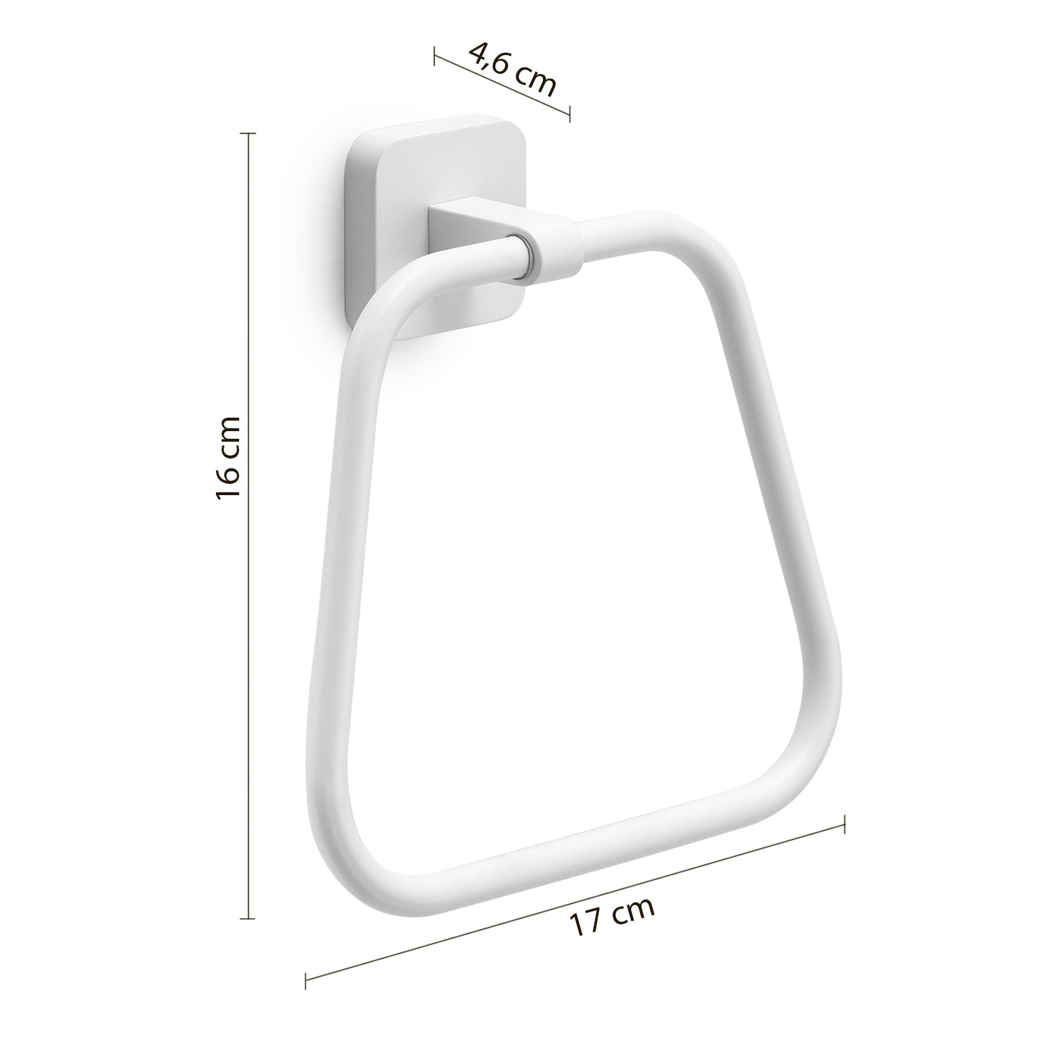 Portasalviette ad anello Gedy modello Tonga 17x4.6xH16 - Bianco Matt by CeramicStore | Lo specialista del tuo bagno
