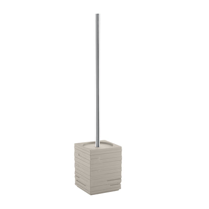 Scopino da appoggio con ciuffo in setole Gedy serie Quadrotto - Tortora chiaro by CeramicStore | Lo specialista del tuo bagno