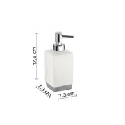 Dosasapone in ceramica con erogatore cromato Gedy serie Lucy - Bianco