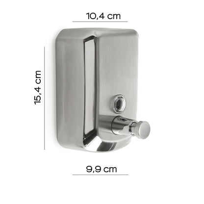 Dispenser sapone in Acciaio Inox AISI 304 modello Eposa di Gedy da 500 ml - Lucido/Spazzolato by CeramicStore | Lo specialista del tuo bagno