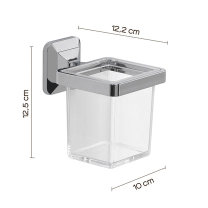 Portaspazzolini con ventosa Gedy Ventus cm 10x12.2x12.5 in Acciaio Inox by CeramicStore | Lo specialista del tuo bagno