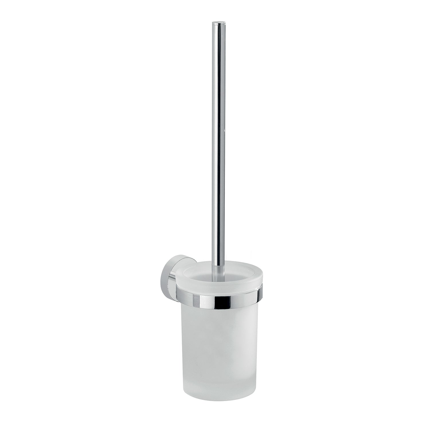 Scopino a muro con ciuffo in setole in Acciaio Inox Eros di Gedy - Cromato by CeramicStore | Lo specialista del tuo bagno