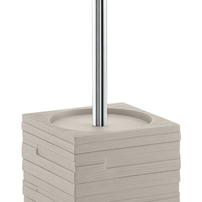 Scopino da appoggio con ciuffo in setole Gedy serie Quadrotto - Tortora chiaro by CeramicStore | Lo specialista del tuo bagno