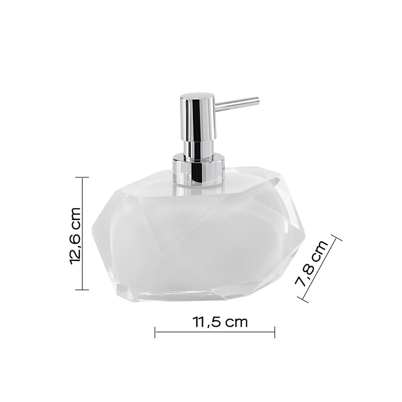 Dosasapone con erogatore in plastica cromata Gedy serie Chanelle - Bianco