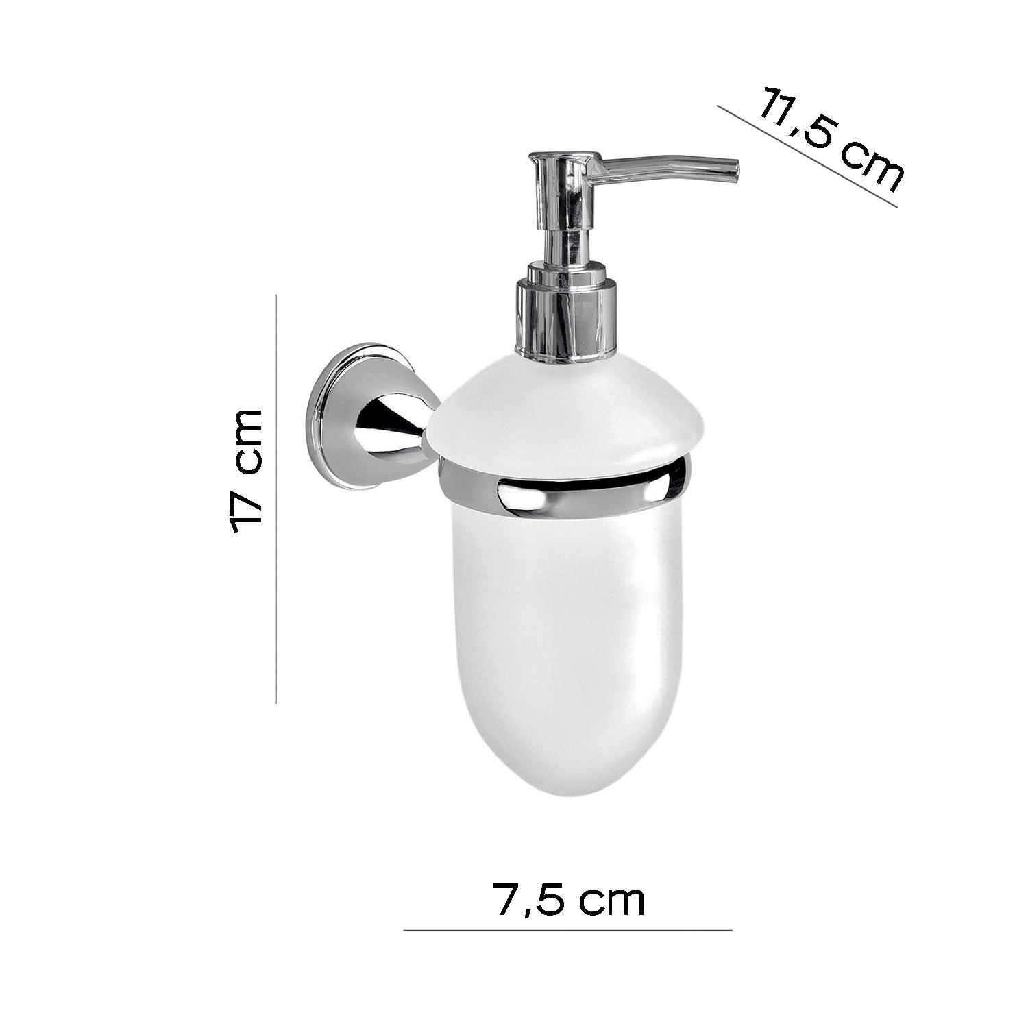Dispenser sapone in Acciaio Inox Genziana di Gedy - Cromato by CeramicStore | Lo specialista del tuo bagno