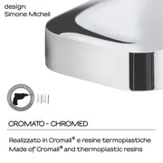 Portasapone inamovibile in Cromall Outline di Gedy - Cromato by CeramicStore | Lo specialista del tuo bagno