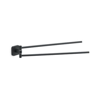 Portasalviette a snodo Gedy modello Tonga 4.7x39.1xH5.8 cm - Nero Matt by CeramicStore | Lo specialista del tuo bagno