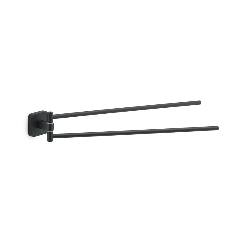 Portasalviette a snodo Gedy modello Tonga 4.7x39.1xH5.8 cm - Nero Matt by CeramicStore | Lo specialista del tuo bagno