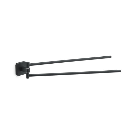 Portasalviette a snodo Gedy modello Tonga 4.7x39.1xH5.8 cm - Nero Matt by CeramicStore | Lo specialista del tuo bagno