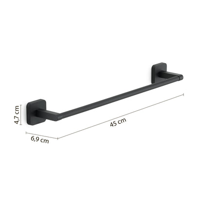 Portasalviette 45 cm Gedy modello Tonga 45x6.9xH4.7 cm - Nero Matt by CeramicStore | Lo specialista del tuo bagno