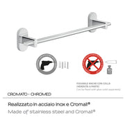 Portasalviette 35 cm in Acciaio Inox Gedy serie Febo - Cromato by CeramicStore | Lo specialista del tuo bagno