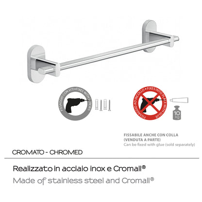 Portasalviette 35 cm in Acciaio Inox Gedy serie Febo - Cromato by CeramicStore | Lo specialista del tuo bagno