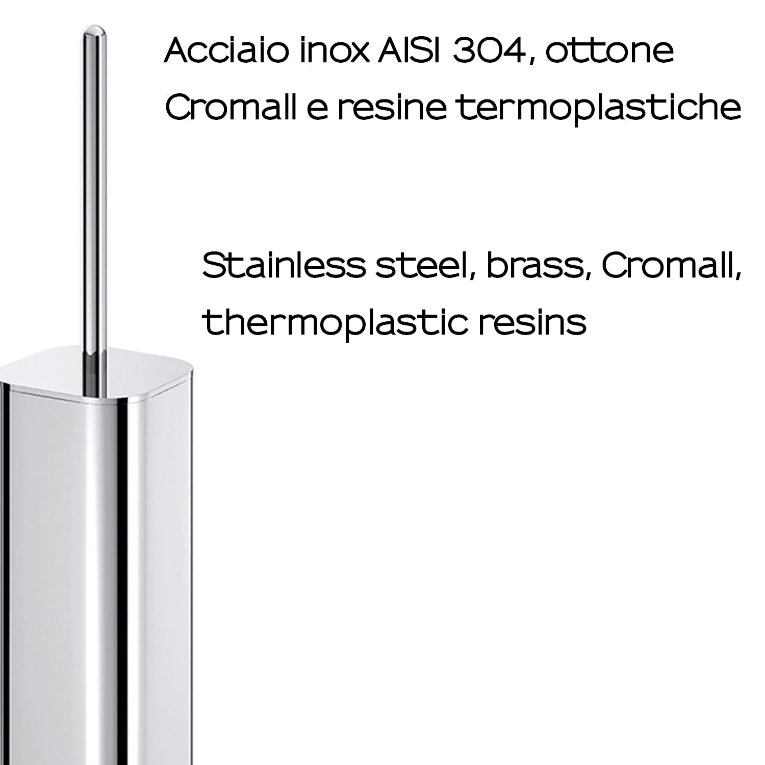 Scopino wc in Ottone, Acciaio Inox AISI 304 e Cromall Outline di Gedy - Cromato by CeramicStore | Lo specialista del tuo bagno