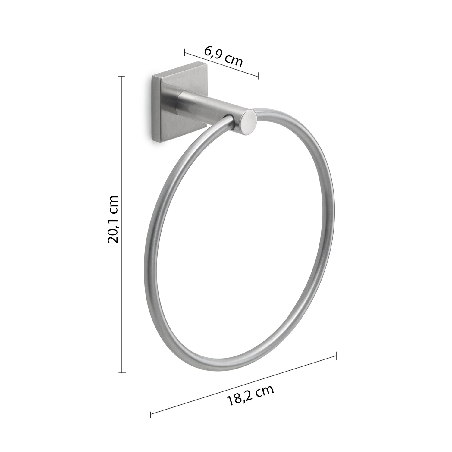 Portasalviette ad anello Fuji di Gedy - Spazzolato by CeramicStore | Lo specialista del tuo bagno