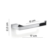 Portarotolo in Ottone e Cromall Gedy serie Lanzarote - Cromato