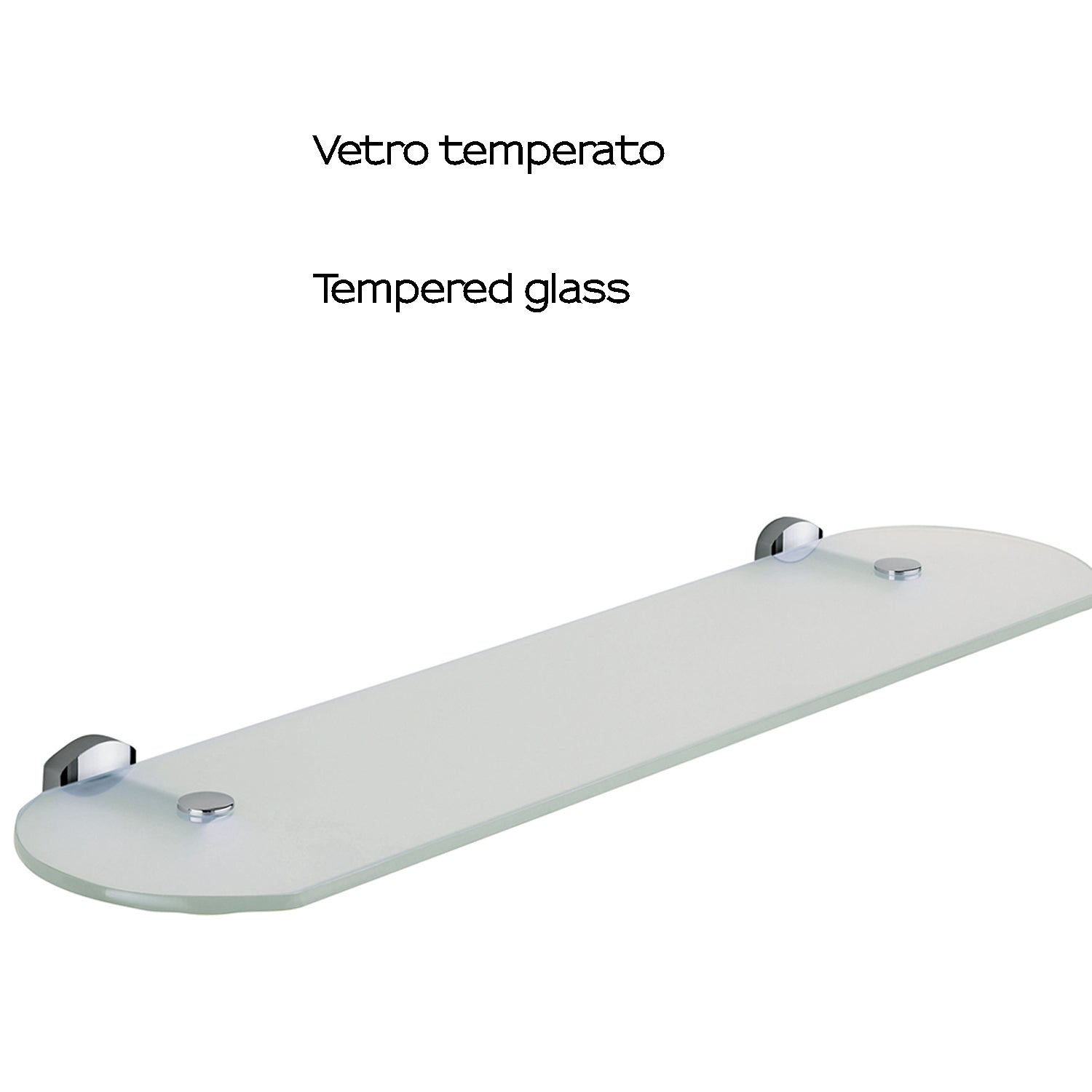 Mensola 55 cm a parete di Gedy serie Edera Plus - Cromato