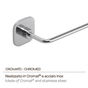 Porta asciugamani 30 cm in acciaio inox e cromall Teide di Gedy - Cromato by CeramicStore | Lo specialista del tuo bagno