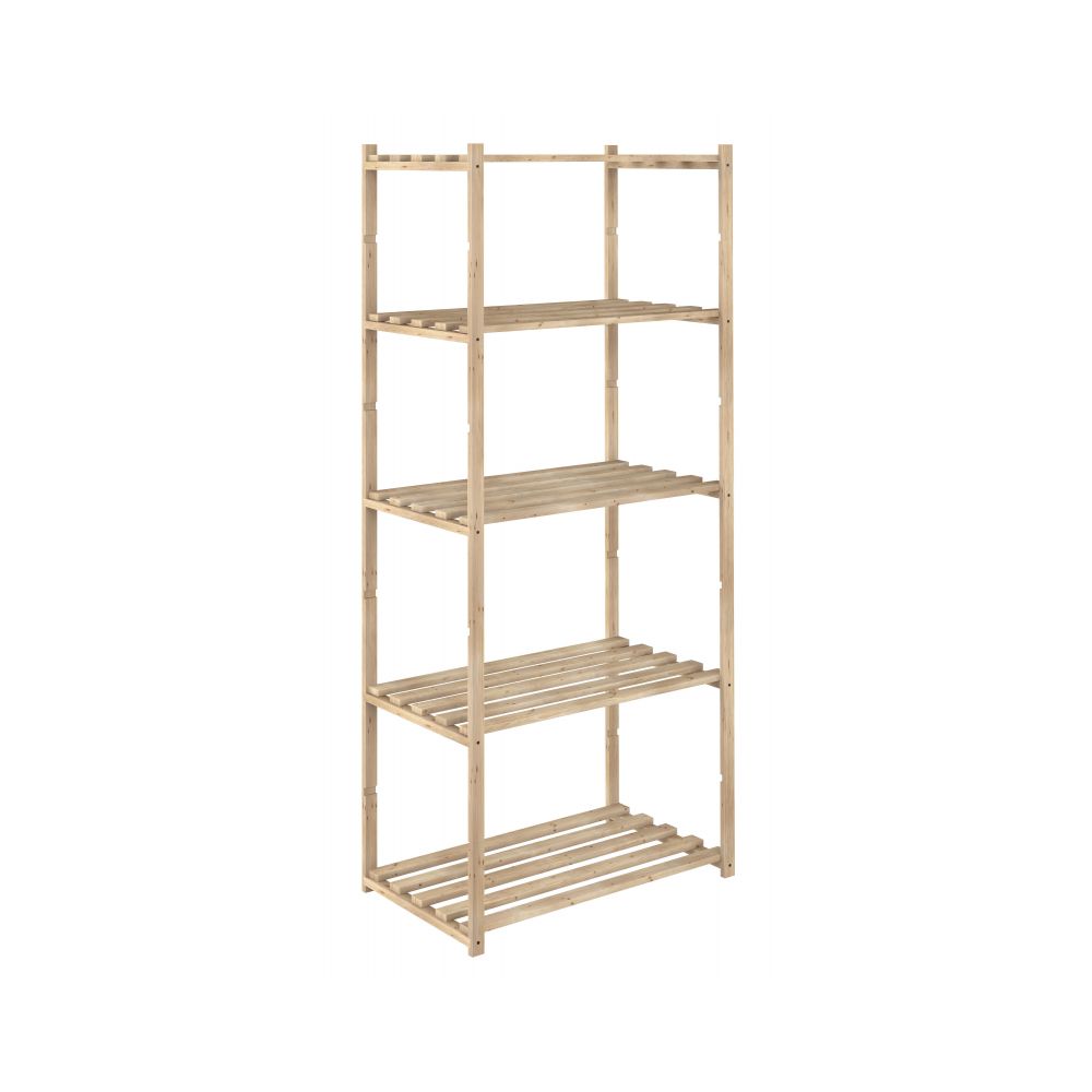 Scaffale in legno di pino massiccio a 5 ripiani by CeramicStore | Lo specialista del tuo bagno