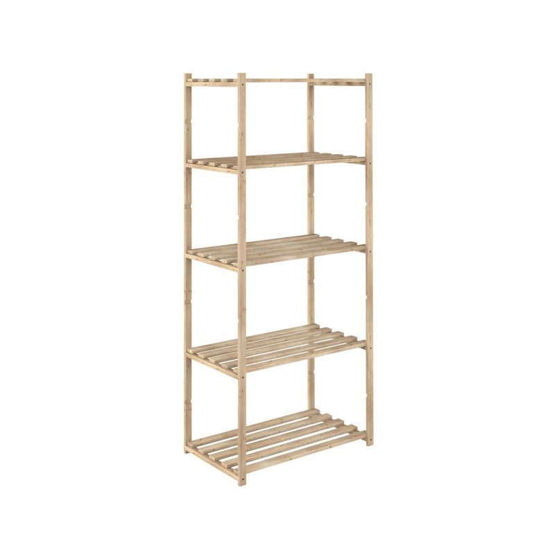 Scaffale in legno di pino massiccio a 5 ripiani by CeramicStore | Lo specialista del tuo bagno