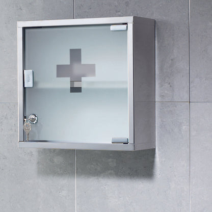Gedy Joker Armadietto Farmacia 30x30 - Serratura Inox Vetro by CeramicStore | Lo specialista del tuo bagno