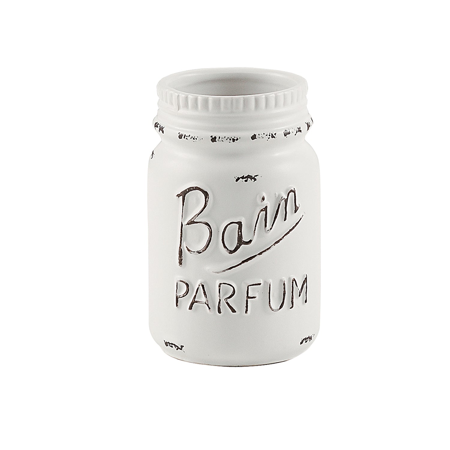Portaspazzolini in ceramica Gedy serie Catherine - Bianco
