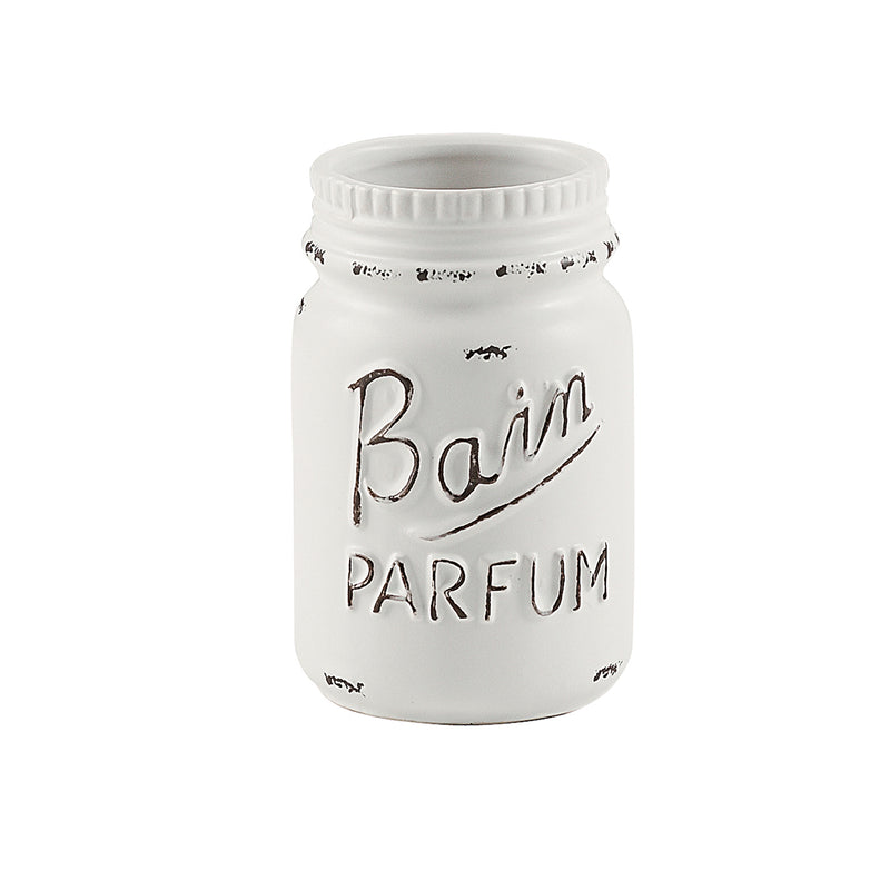 Portaspazzolini in ceramica Gedy serie Catherine - Bianco