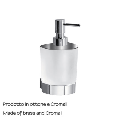 Dosasapone con erogatore in Cromall a parete Kent di Gedy - Cromato by CeramicStore | Lo specialista del tuo bagno