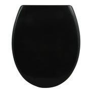 Sedile WC termoresistente Easy Clip con cerniere in Acciaio Inox - Nero