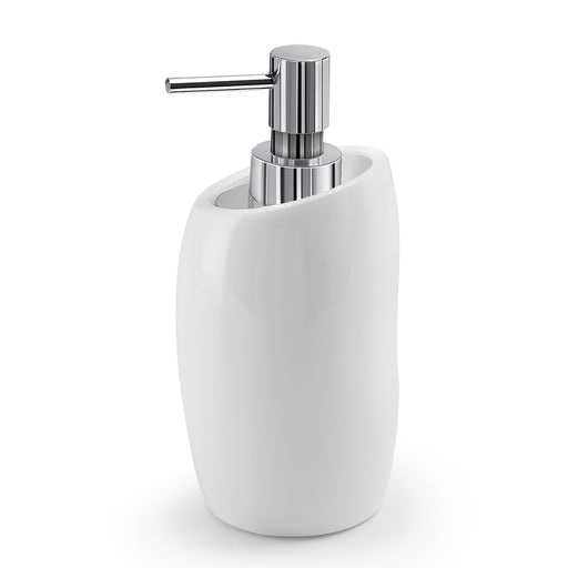 Dispenser sapone con erogatore in Cromall Gedy serie Iside - Bianco Lucido