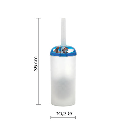 Scopino da appoggio con ciuffo in setole Gedy serie Pyxis - Bianco/Blu by CeramicStore | Lo specialista del tuo bagno