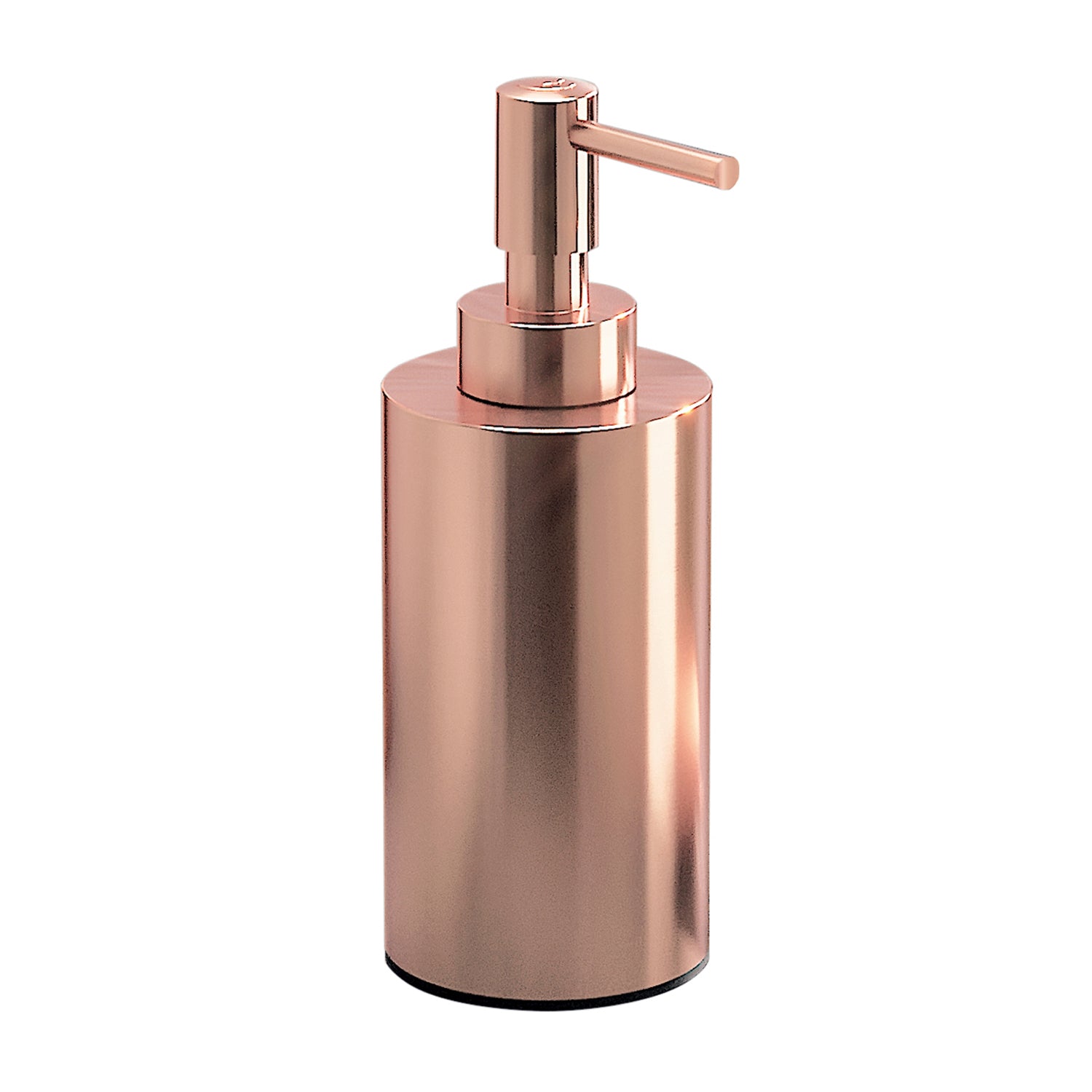 Dispenser sapone in Acciaio Inox con erogatore in plastica ramata di Gedy serie Elettra - Rame