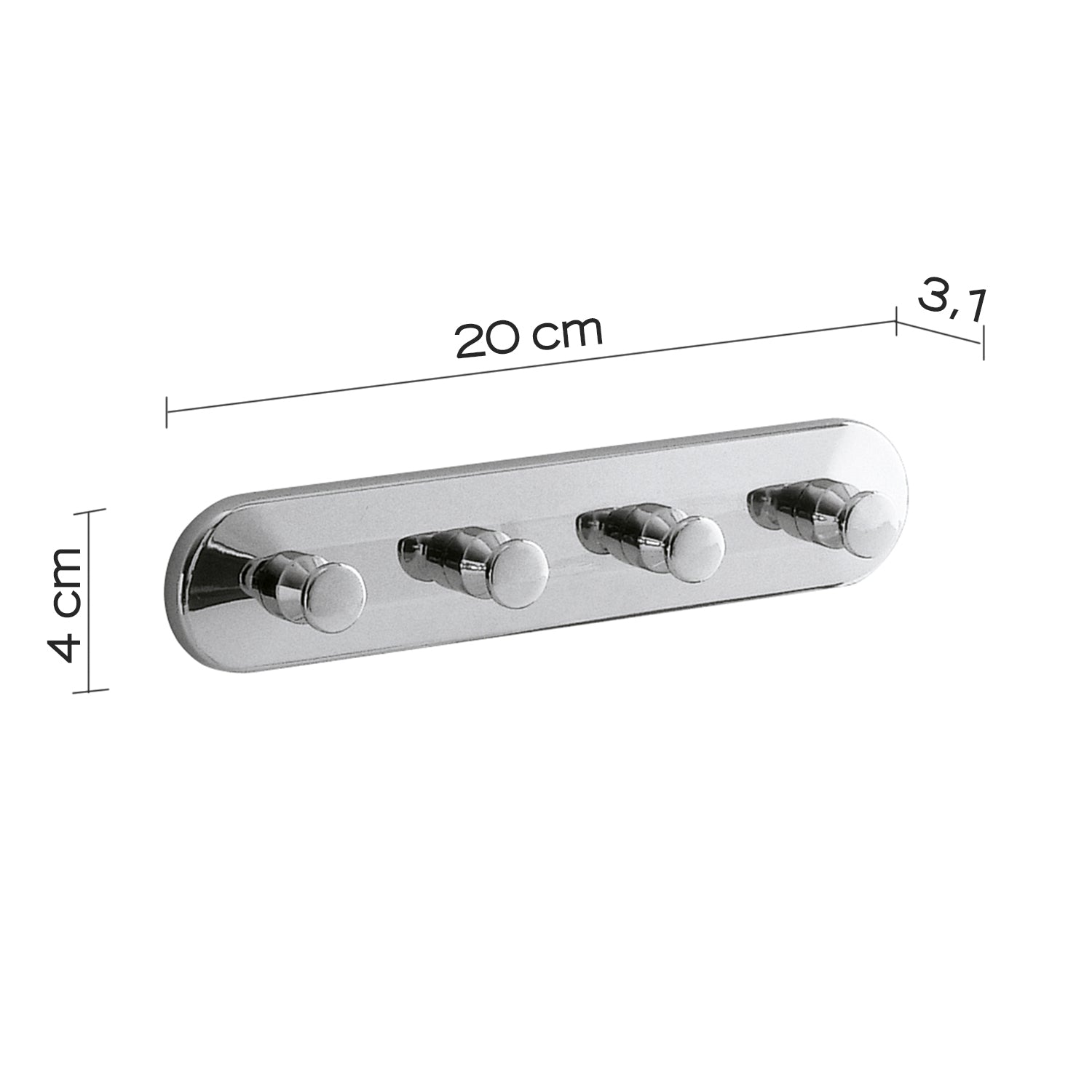 Appendiabiti multiplo modello Ciclope in ottone e Cromall - Cromato by CeramicStore | Lo specialista del tuo bagno