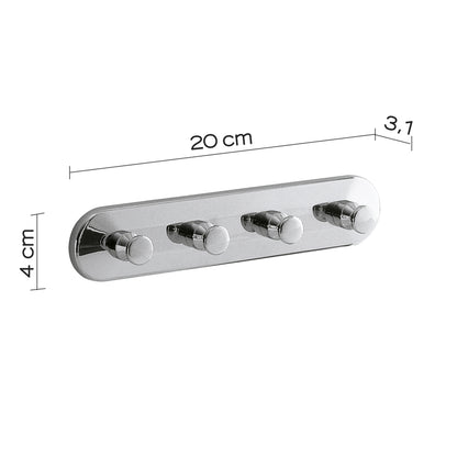 Appendiabiti multiplo modello Ciclope in ottone e Cromall - Cromato by CeramicStore | Lo specialista del tuo bagno
