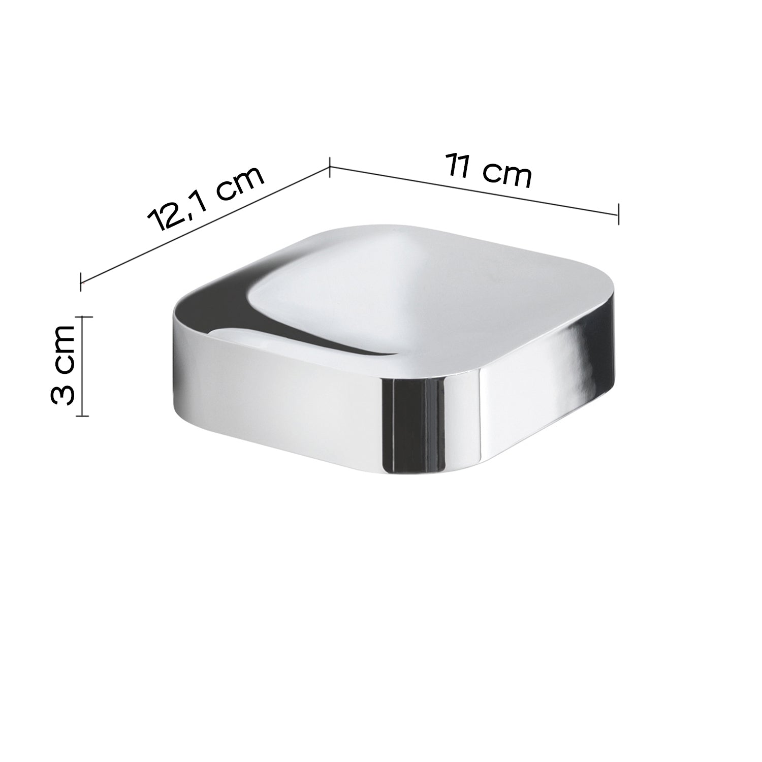 Portasapone inamovibile in Cromall Outline di Gedy - Cromato by CeramicStore | Lo specialista del tuo bagno