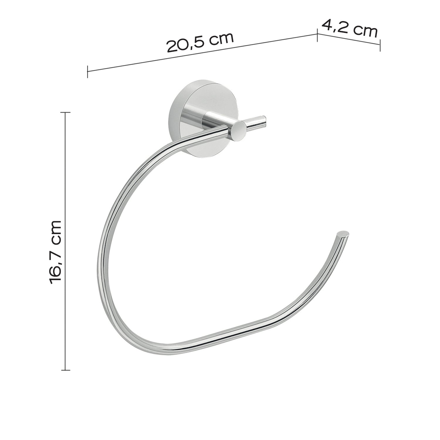 Portasalviette ad anello a muro in Acciaio Inox Eros di Gedy - Cromato by CeramicStore | Lo specialista del tuo bagno