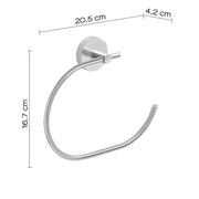 Portasalviette ad anello a muro in Acciaio Inox Eros di Gedy - Cromato by CeramicStore | Lo specialista del tuo bagno