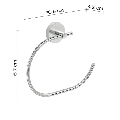 Portasalviette ad anello a muro in Acciaio Inox Eros di Gedy - Cromato by CeramicStore | Lo specialista del tuo bagno