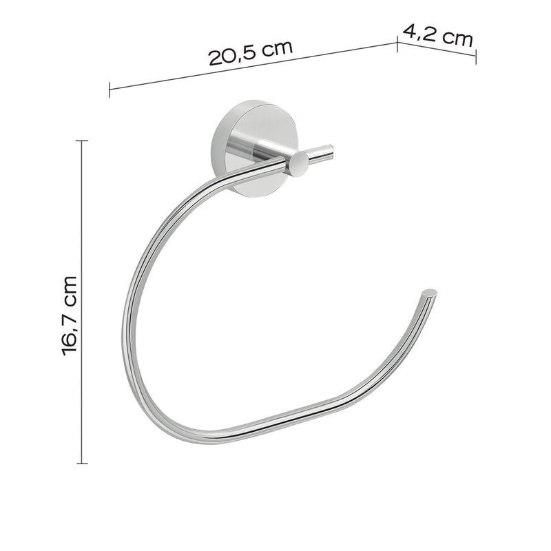 Portasalviette ad anello a muro in Acciaio Inox Eros di Gedy - Cromato by CeramicStore | Lo specialista del tuo bagno