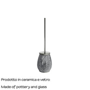 Scopino con ciuffo in setole Gedy serie Myosotis - Argento by CeramicStore | Lo specialista del tuo bagno