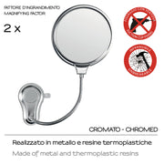Specchio ingranditore e non, bifacciale di Gedy serie Hot - Cromato by CeramicStore | Lo specialista del tuo bagno