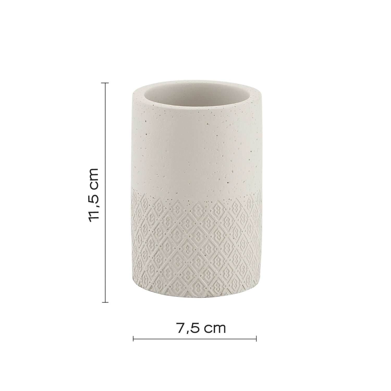 Portaspazzolini in cemento e bambà¹ Gedy serie Afrodite - Grigio