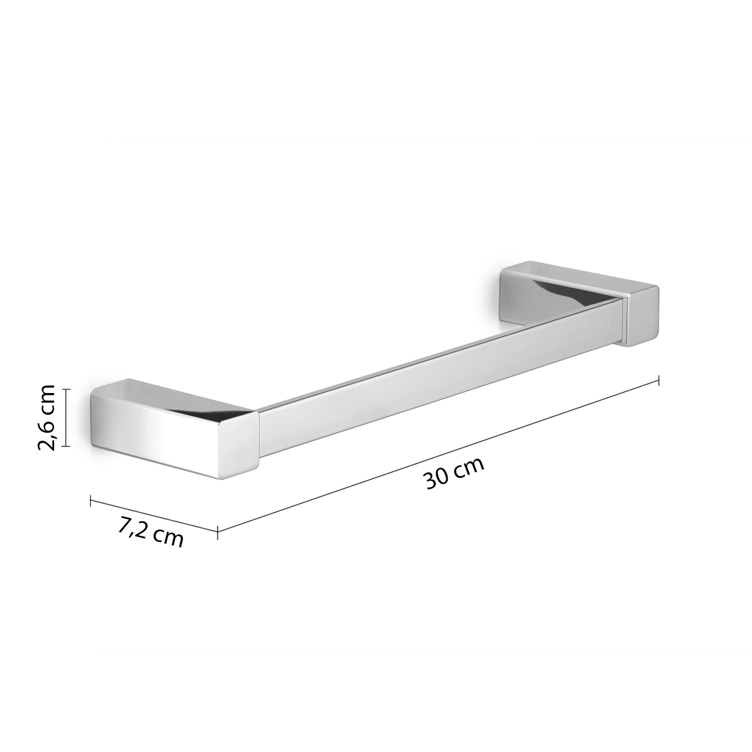 Porta asciugamani 30 cm da muro Spluga di Gedy - Cromato by CeramicStore | Lo specialista del tuo bagno