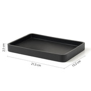 Vassoio portaoggetti in resina Gedy serie Brenda - Nero Matt by CeramicStore | Lo specialista del tuo bagno