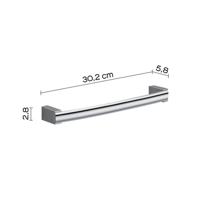 Portasalviette 30 cm a parete Kent di Gedy - Cromato by CeramicStore | Lo specialista del tuo bagno