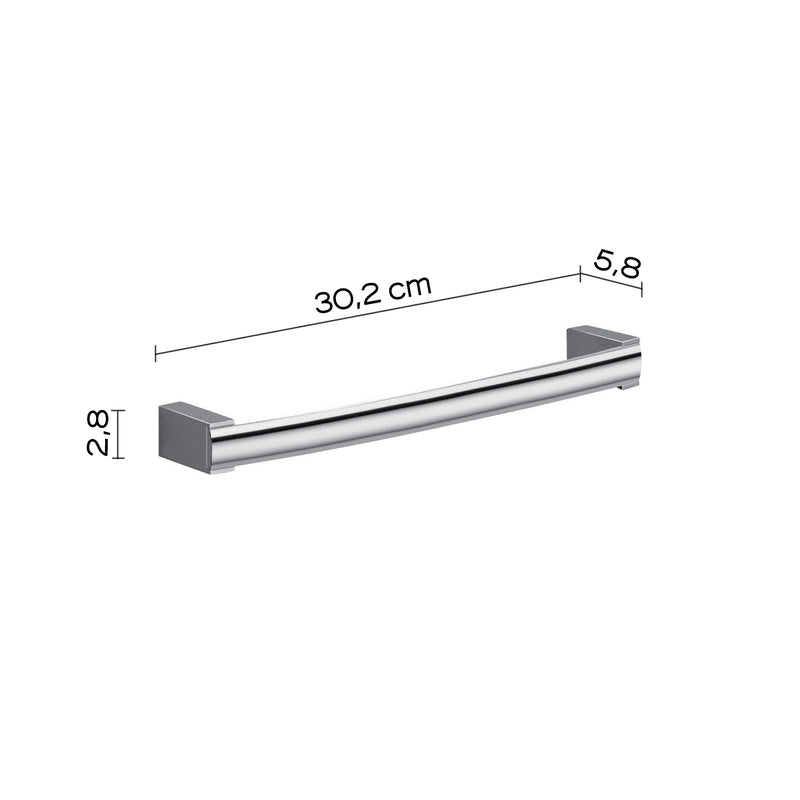 Portasalviette 30 cm a parete Kent di Gedy - Cromato by CeramicStore | Lo specialista del tuo bagno