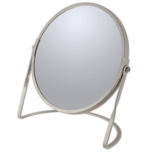 Specchio ingranditore da tavolo su base in acciaio modello Akira colore tortora opaco by CeramicStore | Lo specialista del tuo bagno