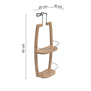 Portaoggetti doccia appendibile a 2 ripiani modello Nature di Gedy realizzato in Bambà¹ - Naturale by CeramicStore | Lo specialista del tuo bagno