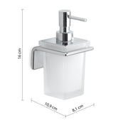 Dosasapone a parete in Ottone e Acciaio AISI 304 con erogatore in Cromall Gedy serie Il Giglio - Cromato by CeramicStore | Lo specialista del tuo bagno